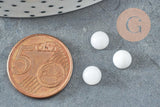 Cabochon rond jade blanc 6mm, x1 (G2885)