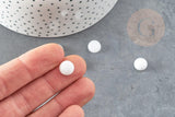 Cabochon rond jade blanc, cabochon rond, jade naturel,pierre naturelle,jade blanc, 10mm, x1 (G1642)