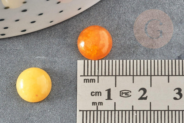 Cabochon rond jade jaune, cabochon rond, jade naturelle,cabochon pierre,10mm, x1 G1024