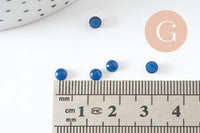 Cabochon rond jade naturel bleu 4mm, x1 (G9967)