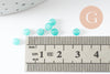 Cabochon rond jade naturel bleu turquoise 4mm, x1 (G9968)