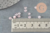 Cabochon rond jade naturel rose clair 4mm, x1 (G9953)