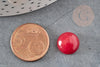Cabochon rond jade naturel rouge 12mm, x1 (G0266)