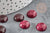 Cabochon rond jade naturel rouge bordeau 12mm, x1 (G0268)