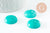 Cabochon rond jade naturel teinté turquoise 20mm, x1 (G9615)