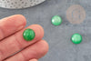 Cabochon rond jade naturel vert 12mm, x1 (G2632)