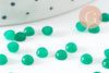 Cabochon rond jade naturel vert 4mm, x1 (G9950)