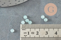 Cabochon rond jade naturel vert clair 4mm, x1 (G9949)