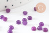 Cabochon rond jade naturel violet foncé 4mm, x1 (G9947)
