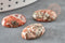 Cabochon rond jaspe léopard naturel 18x13mm, x1 (G1134)