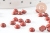 Cabochon rond jaspe rouge naturel 4mm, x1 (G10036)