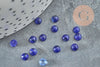 Cabochon rond kyanite cianyte bleue naturelle 4mm, x1 (G2970)