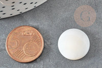 Cabochon rond nacre naturelle blanche 18-19mm, x1 (G2953)