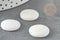 Cabochon rond nacre naturelle blanche 18-19mm, x1 (G2953)