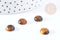 Cabochon rond oeil de tigre naturel 10mm, x1 (G8657)