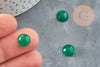 Cabochon rond onyx vert 10mm, x1 (G8676)