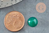 Cabochon rond onyx vert foncé 10mm, x1 (G8675)
