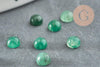 Cabochon rond onyx verte naturelle 4mm, x1 (G3409)