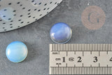 Cabochon rond opalite blanche 14mm, x1 (G2283)