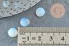 Cabochon rond opalite blanche 8mm, x1 (G0565)