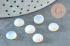 Cabochon rond opalite blanche 8mm, x1 (G0565)