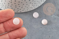 Cabochon rond quartz rose naturel 10mm, x1 (G0945)