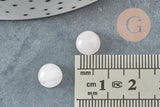 Cabochon rond quartz rose naturel 8mm, x1 (G2822)