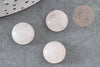 Cabochon rond quartz rose naturelle 12mm, x1 (G1777)