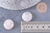 Cabochon rond quartz rose naturelle 18mm, x1 (G10721)
