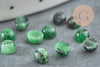 Cabochon rond rubis sur zoisite naturelle 4mm, x1 (G2781)