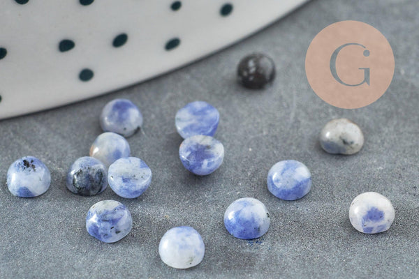 Cabochon rond sodalite bleue naturelle 4mm, x1 (G2963)