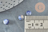 Cabochon rond sodalite bleue naturelle 6mm, x1 (G0172)