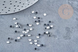 Cabochon rond strass cristaux transparent 2.7mm, x 1 gr (G8683)