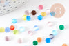 Cabochon rond verre oeil de chat rond multicolore 4mm , x20 ou x50 (G1546)