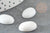 Cabochonovale jade naturel blanc 18x13mm, x1 (G1315)