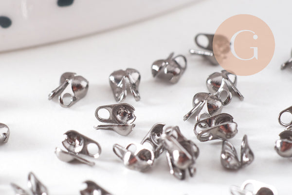 Cache-noeud connecteur chaine boule metalgun avec trou 3mm x1gr (G2631)