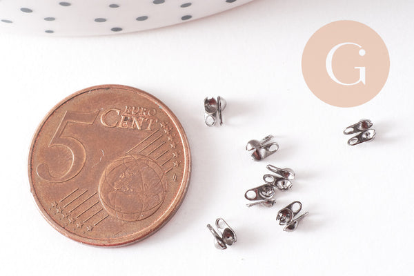 Cache-noeud connecteur chaine boule metalgun avec trou 3mm x1gr (G2631)