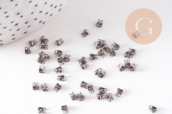 Cache-noeud connecteur chaine boule metalgun avec trou 3mm x1gr (G2631)