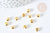Cache perles à écraser en laiton doré lisse 4mm, x20(1.7 g) (G5982)
