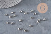 Cubrebolas de engarce de acero 304 plano platino 5.5x4.5mm, x20 (G11178)