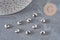 Cubrebolas de engarce de acero 304 platino 8x7mm, x20 (G11177)