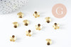 Calottes fleur laiton brut 11mm, x10 (G10827)