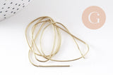 Cannetille lisse cuivre doré 1mm, x 50cm (G10563)