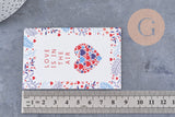 Cartes à bijoux 9x6 cm, x20 (G10851)