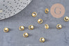 Cercle à coller zamac doré et perle 5.5mm, x2 G5296