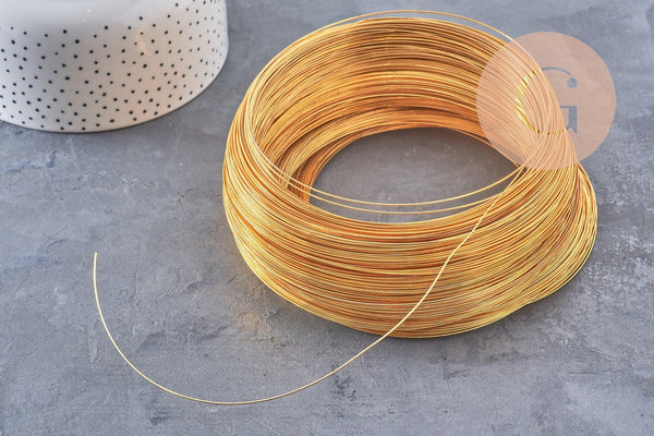 Cercle fil de cuivre doré 0.6mm, x1 cercle (G2405)