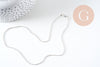 Chaine Boule complete fer argenté 1.5mm/40cm, x1 (G1680)