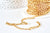 Chaine Figaro acier inoxydable dorée 14 carats 4mm, x1 metre (G8372)