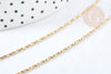 Collier Chaine Serpentine complète avec fermoir acier 304 inoxydable doré 1mm/50cm, x1 (G8781)