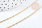 Collier Chaine Serpentine complète avec fermoir acier 304 inoxydable doré 1mm/50cm, x1 (G8781)